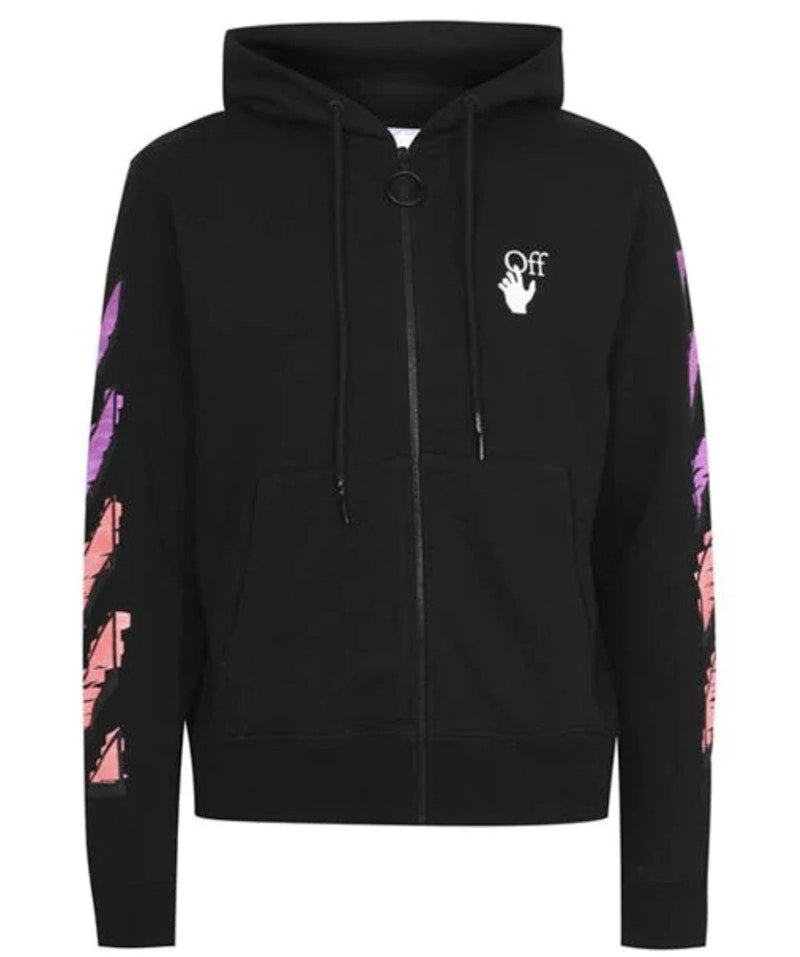 OFF-WHITE Marker Zip Hoodie Black
