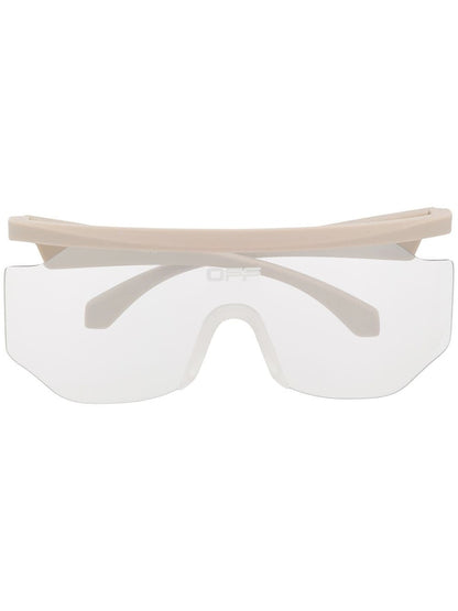 OFF-WHITE Mask Sunglasses Light Grey/White (OMRI003S20I060410601)