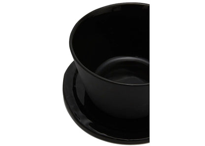OFF-WHITE Matt Black Ceramic Breakfast Set