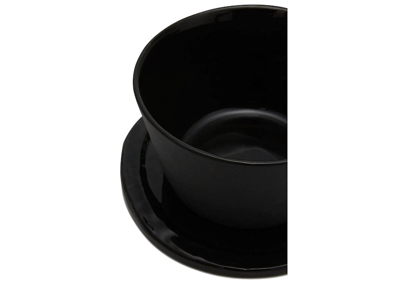 OFF-WHITE Matt Black Ceramic Breakfast Set