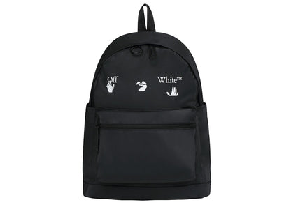 OFF-WHITE Matte Logo Print Backpack Black/White