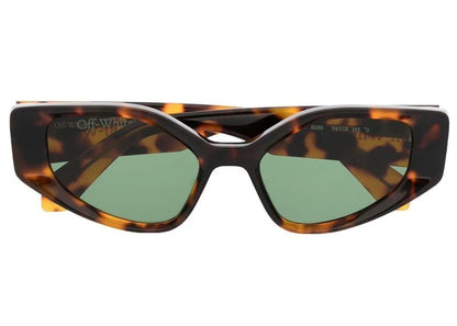 OFF-WHITE Memphis Sunglasses Havana/Green (OERI063S23PLA0016055)