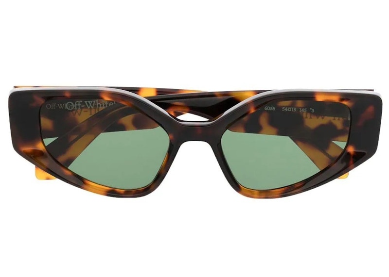 OFF-WHITE Memphis Sunglasses Havana/Green (OERI063S23PLA0016055)