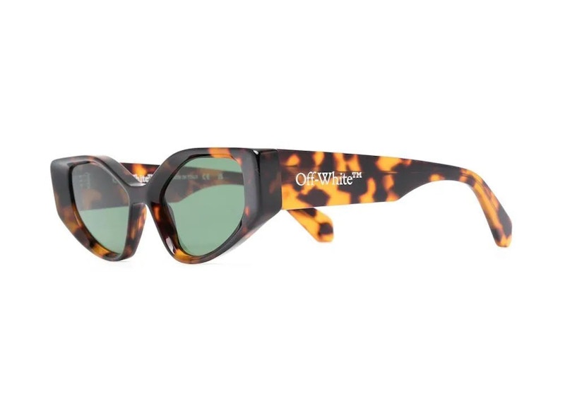 OFF-WHITE Memphis Sunglasses Havana/Green (OERI063S23PLA0016055)