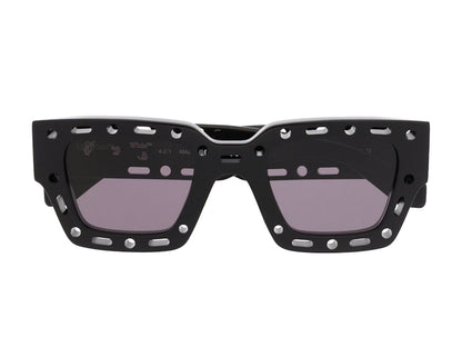 OFF-WHITE Mercer Cut-Out Square Frame Sunglasses Black/White (OERI026S22PLA0011007 BLK)