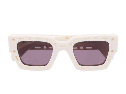 OFF-WHITE Mercer Cut-Out Square Frame Sunglasses White/Red (OERI026S22PLA0010107)