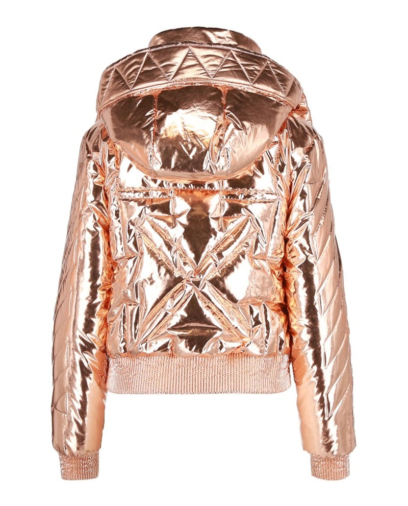 OFF-WHITE Metallic Puffer Jacket Copper