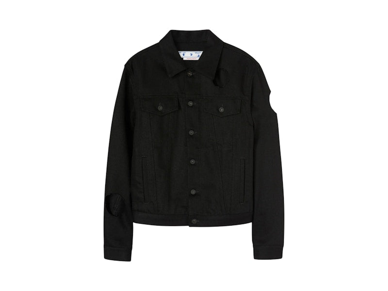 OFF-WHITE Meteor Slim Denim Jacket Black