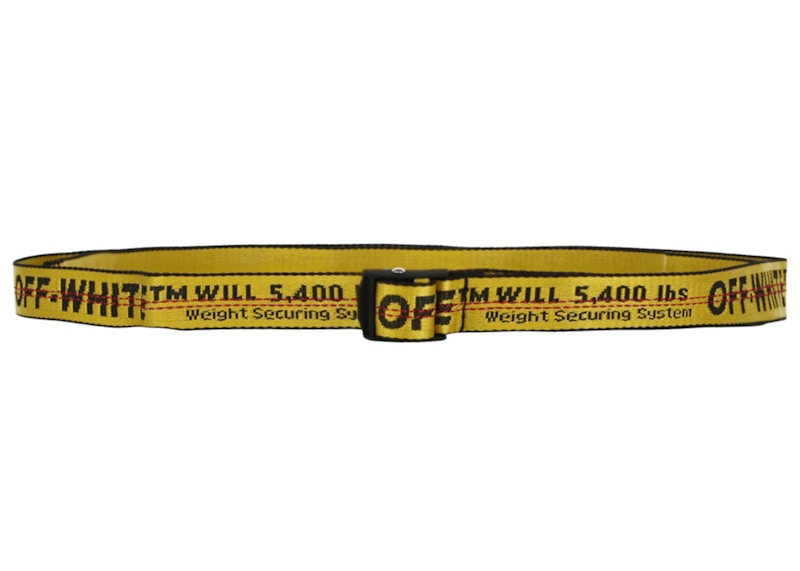 OFF-WHITE Mini Industrial Logo Belt Yellow