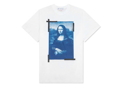 OFF-WHITE Mona Lisa Print Logo Oversized T-shirt White/Blue/Black