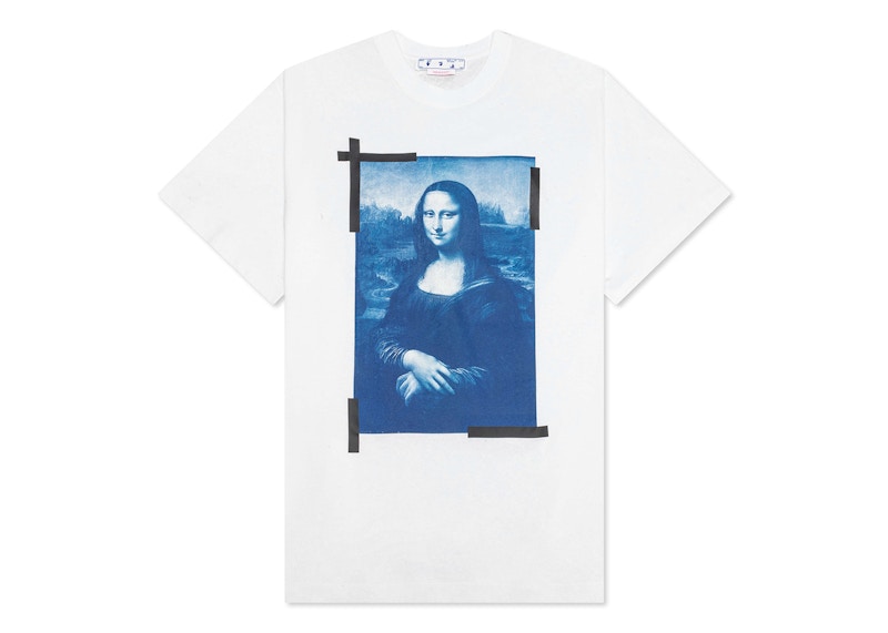 OFF-WHITE Mona Lisa Print Logo Oversized T-shirt White/Blue/Black