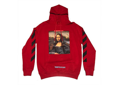 OFF-WHITE Mona Lisa Temperature Hoodie Red