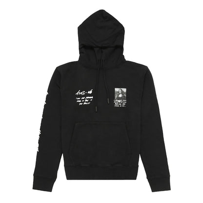 OFF-WHITE Monalisa Graphic Print Hoodie Black/White