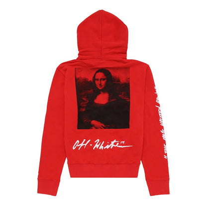 OFF-WHITE Monalisa Graphic Print Hoodie Red/Black/White