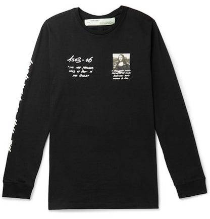 OFF-WHITE Monalisa Graphic Print L/S T-shirt Black/White/Grey