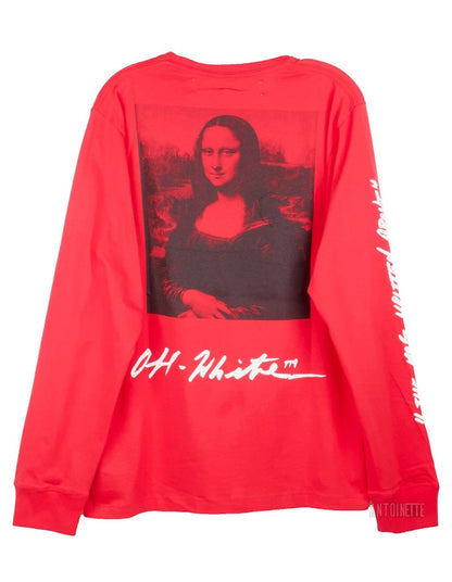 OFF-WHITE Monalisa Graphic Print L/S T-shirt Red/Black