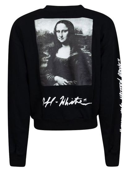 OFF-WHITE Monalisa Graphic Print Sweatshirt Black/White