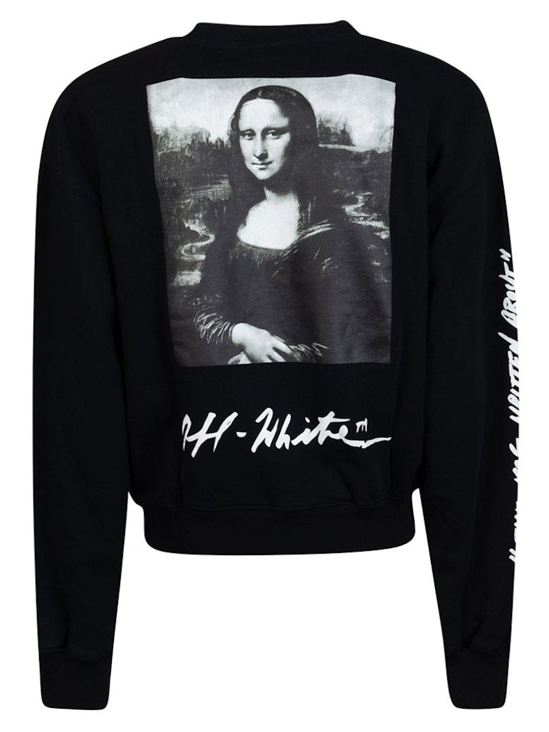 OFF-WHITE Monalisa Graphic Print Sweatshirt Black/White