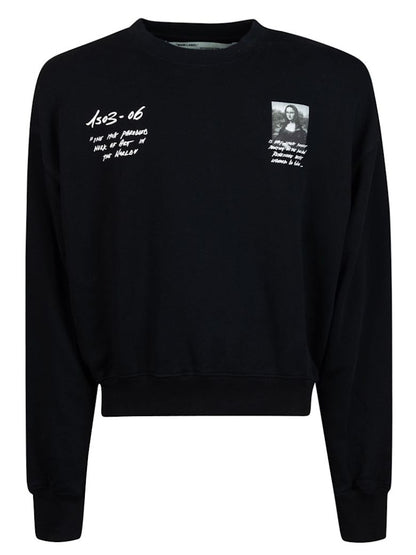 OFF-WHITE Monalisa Graphic Print Sweatshirt Black/White