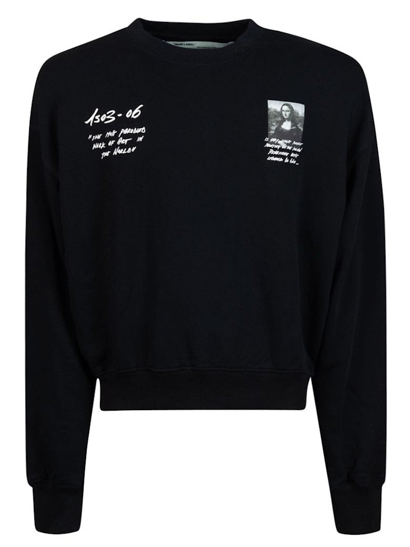 OFF-WHITE Monalisa Graphic Print Sweatshirt Black/White