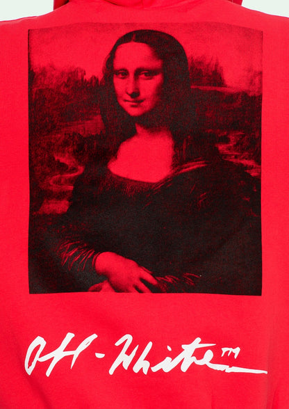 OFF-WHITE Monalisa Graphic Print Zip Hoodie Red/Black/White