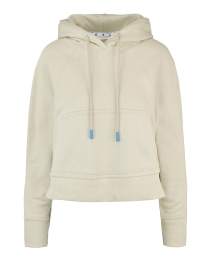 OFF-WHITE Monogram Crop Hoodie Green