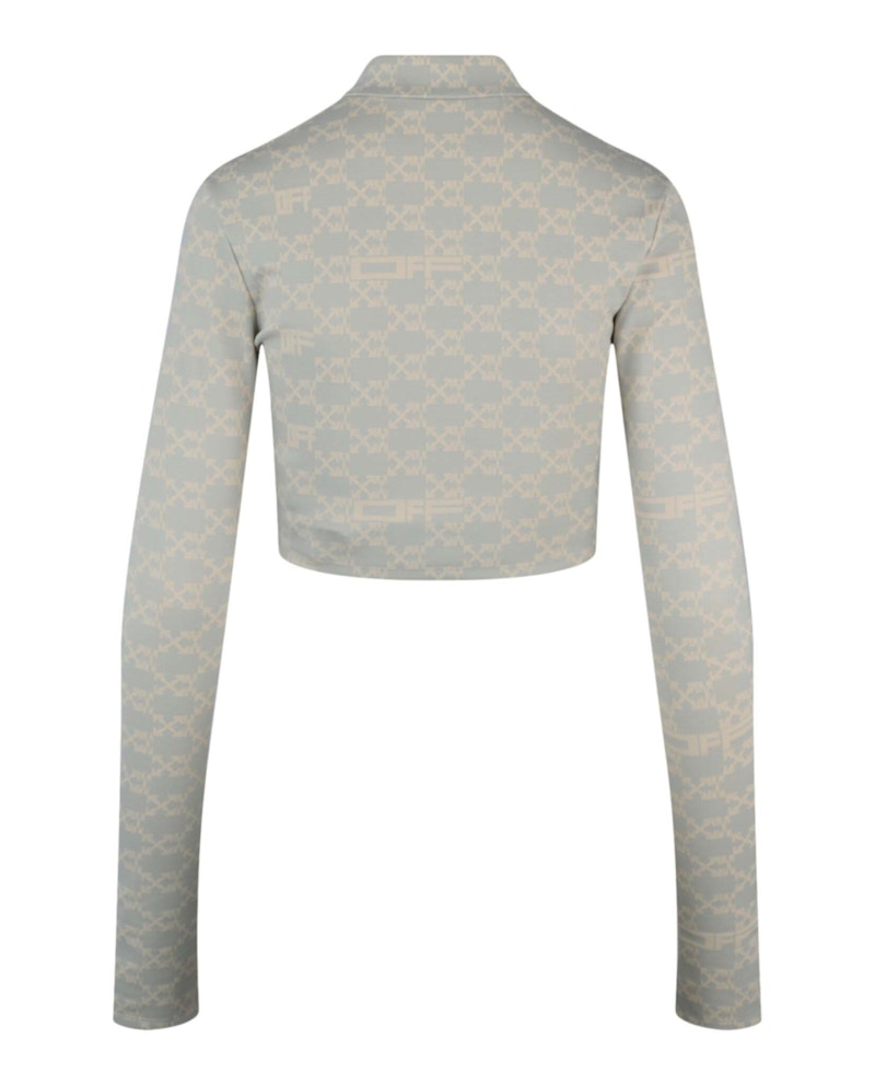 OFF-WHITE Monogram Cropped Track Jacket White