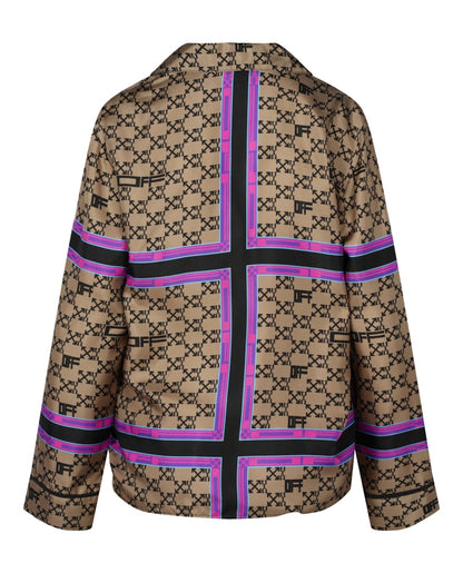 OFF-WHITE Monogram Pajama Silk Shirt Multi