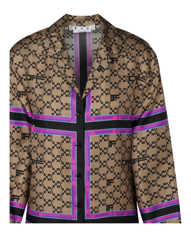 OFF-WHITE Monogram Pajama Silk Shirt Multi