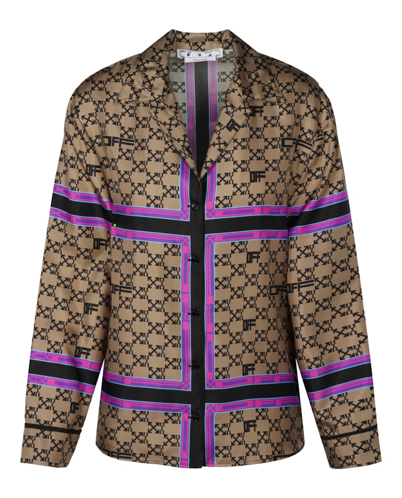 OFF-WHITE Monogram Pajama Silk Shirt Multi