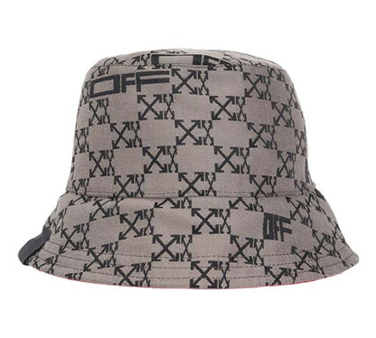 OFF-WHITE Monogram Reversible Bucket Hat Brown/Fuchsia