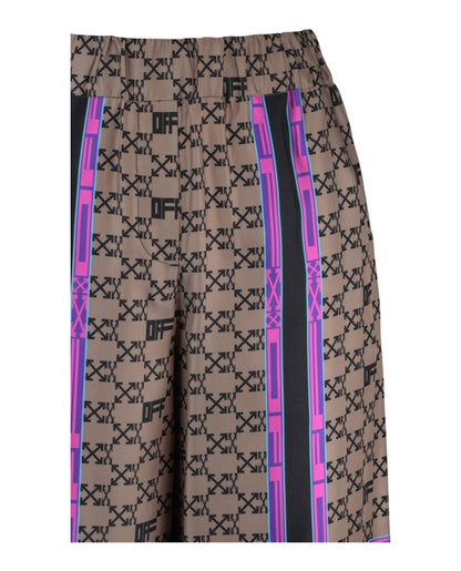OFF-WHITE Monogram Silk Pants Multi
