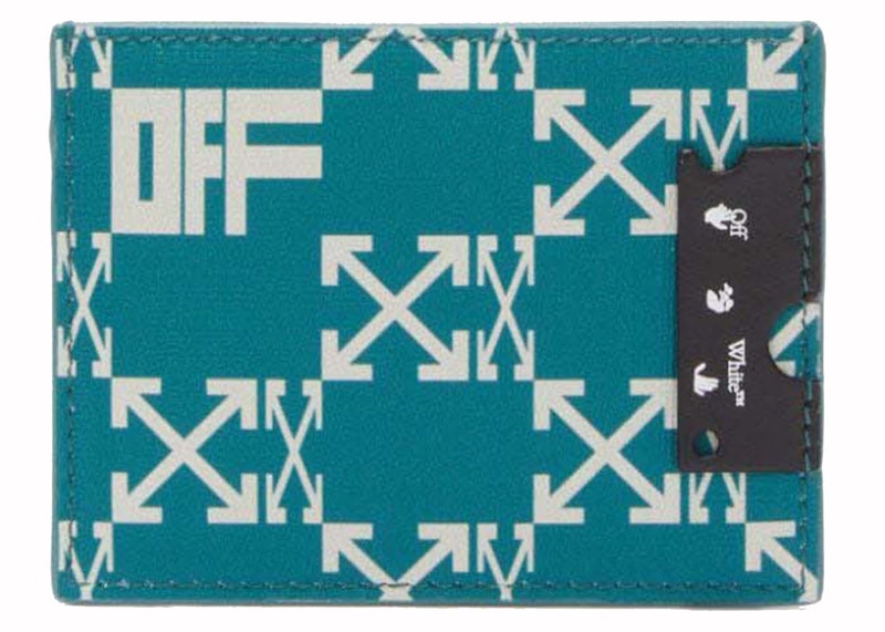 OFF-WHITE Monogram Simple Card Case Green