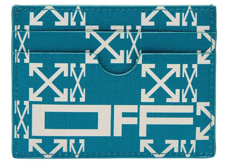 OFF-WHITE Monogram Simple Card Case Green