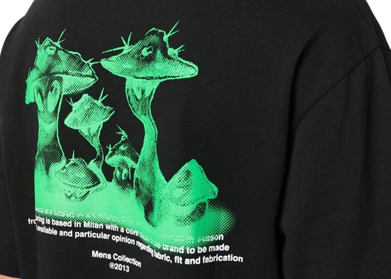 OFF-WHITE Mushroom Graphic Tee Black/Green