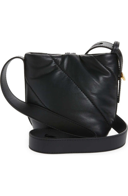 OFF-WHITE Nailed Quilted Leather Bucket Bag Black