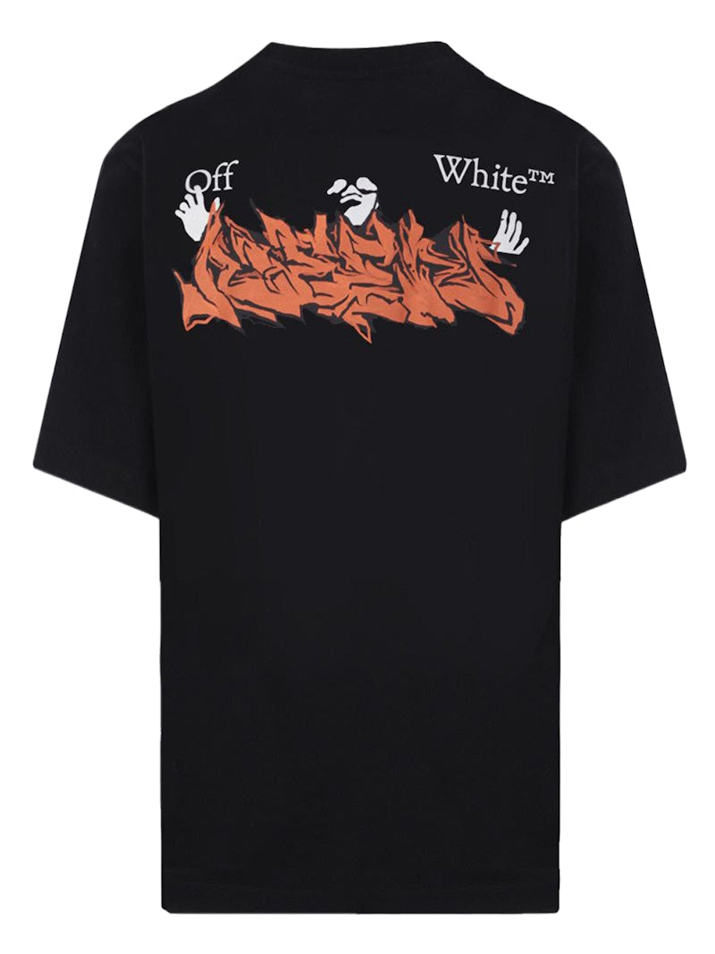 OFF-WHITE Neen Graffiti OW Logo T-Shirt Black/Multi