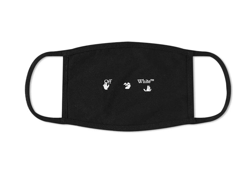 OFF-WHITE New Logo Face Mask Black/White
