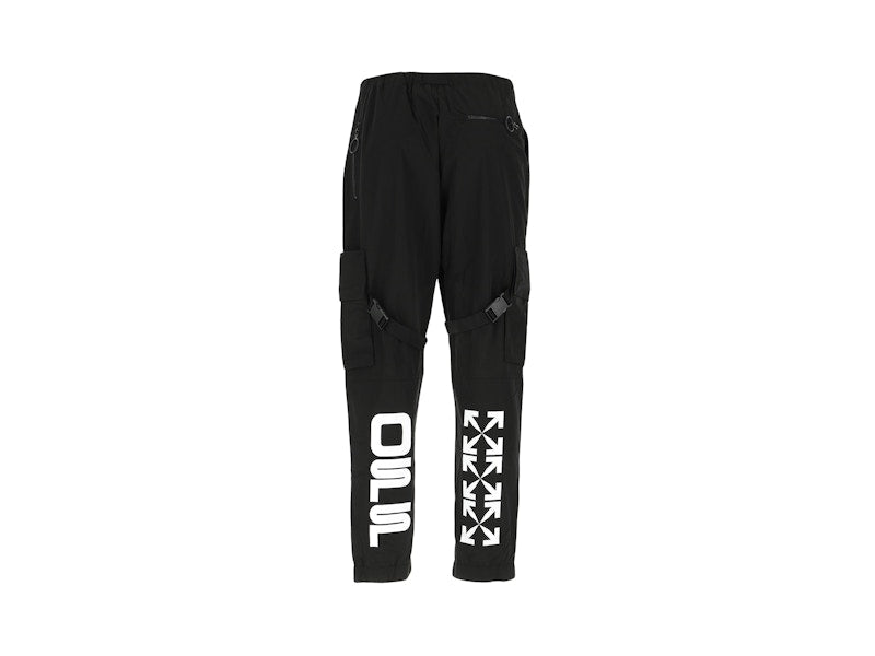 OFF-WHITE Nylon Cargo Pants Black/White