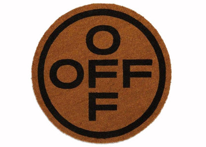 OFF-WHITE OFF Circle Doormat Brown