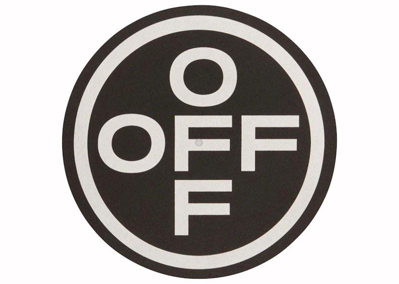 OFF-WHITE OFF Cross Vinyl Slipmat Set Black