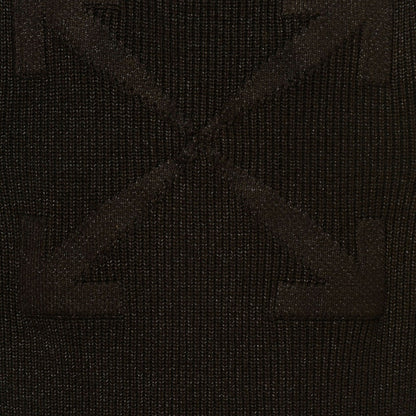 OFF-WHITE OFF Logo Print Military Sweater Black/Black