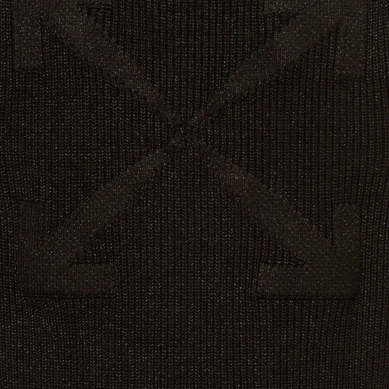 OFF-WHITE OFF Logo Print Military Sweater Black/Black
