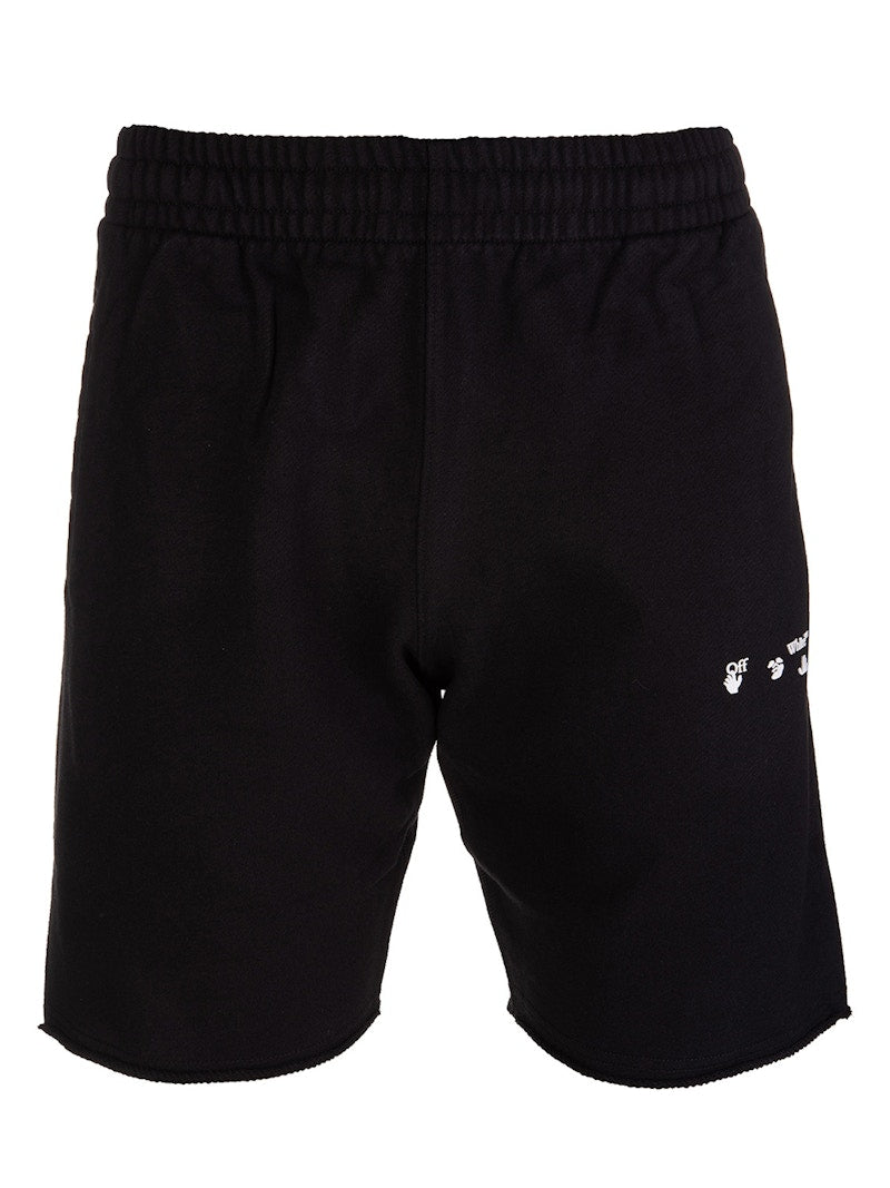 OFF-WHITE OW Logo Sweat Shorts Black/White FW21