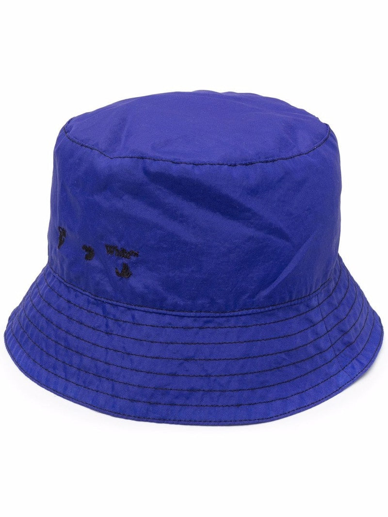 OFF-WHITE OW Polyester Bucket Hat Blue/Black