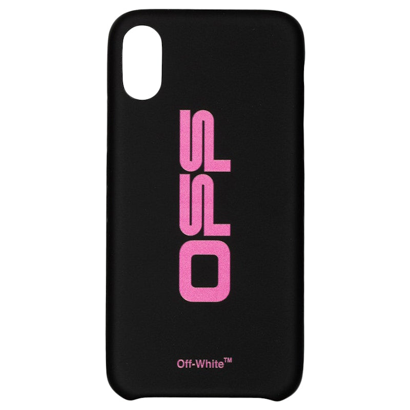 OFF-WHITE Off Carryover iPhone XS Case Black/Fuchsia