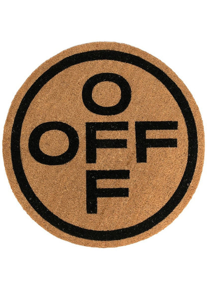 OFF-WHITE Off Doormat Beige Black