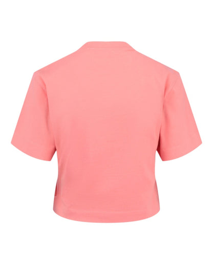 OFF-WHITE Off Hands Cropped T-Shirt Pink