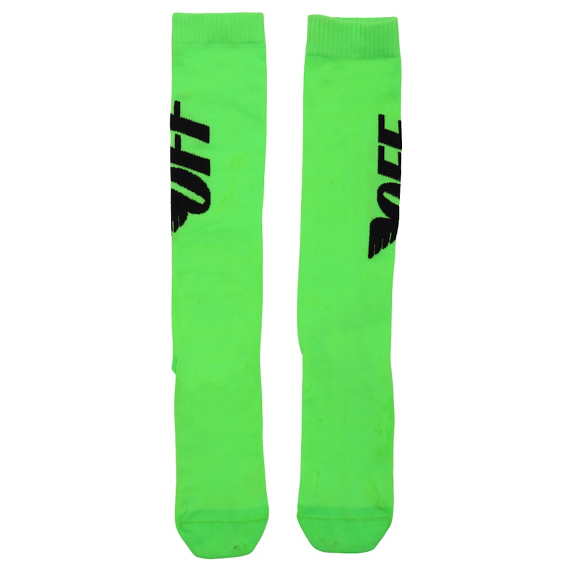 OFF-WHITE Off Wings Socks (SS19) Green/Black
