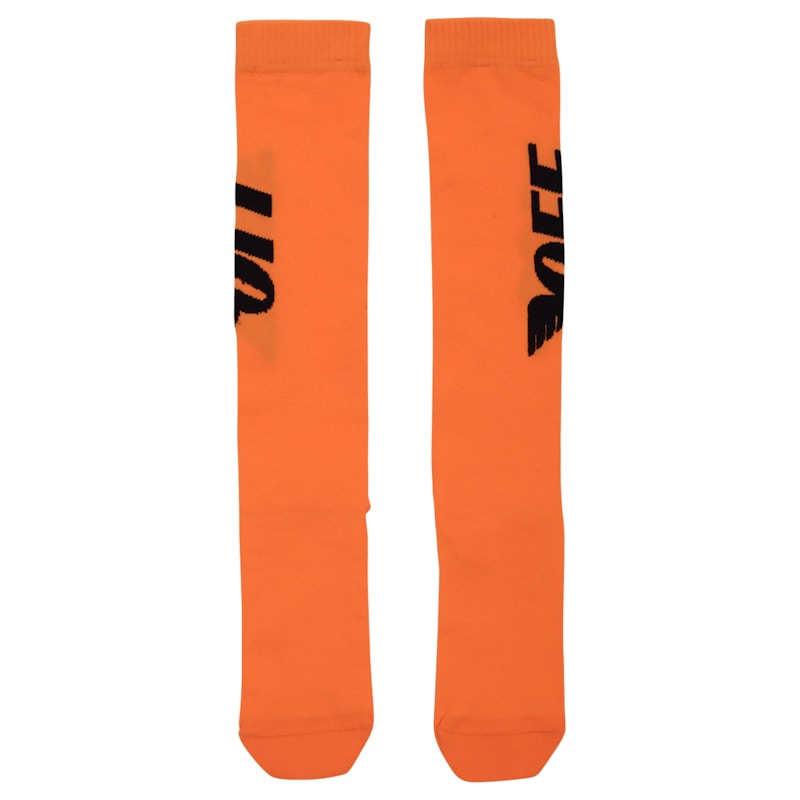 OFF-WHITE Off Wings Socks (SS19) Orange/Black
